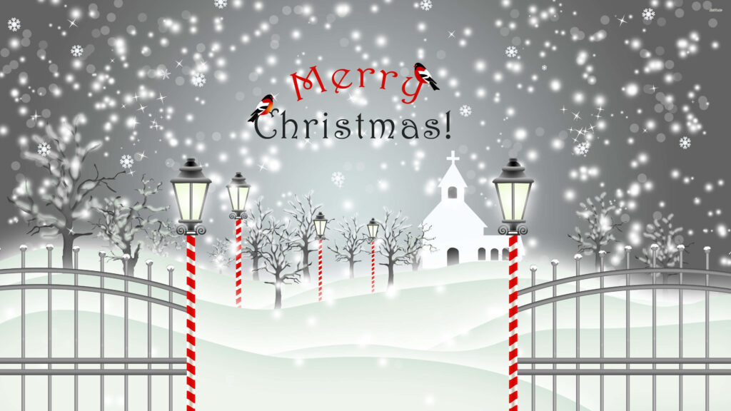 Magical Winter Wonderland Wallpaper: Serene Snowfall & Festive Charm
