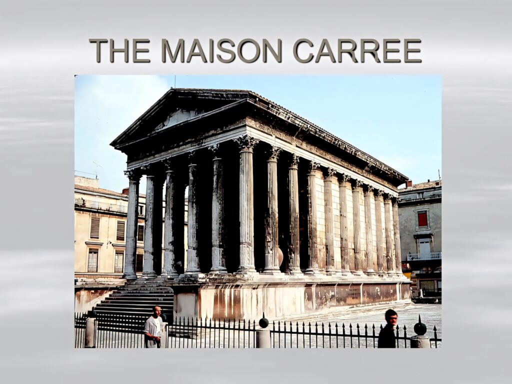 Maison Carrée Wallpaper: Iconic Roman Temple in Nîmes, France