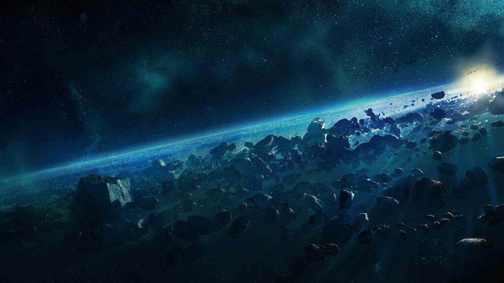 Asteroid Field Wallpaper: Majestic Cosmic Scene Background