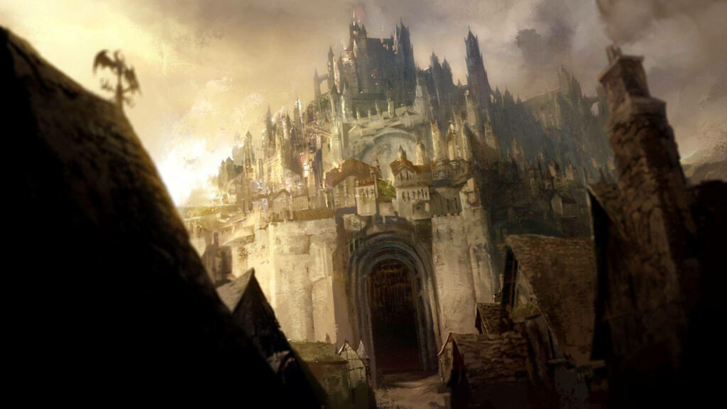 Epic Guild Wars 2 Castle Wallpaper: Majestic Fantasy Background