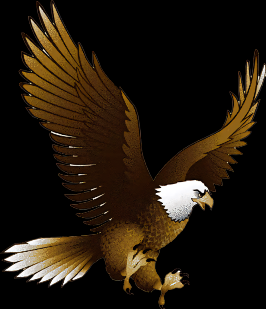 Majestic Eagle Wallpaper: Stunning Mid-Flight Illustration
