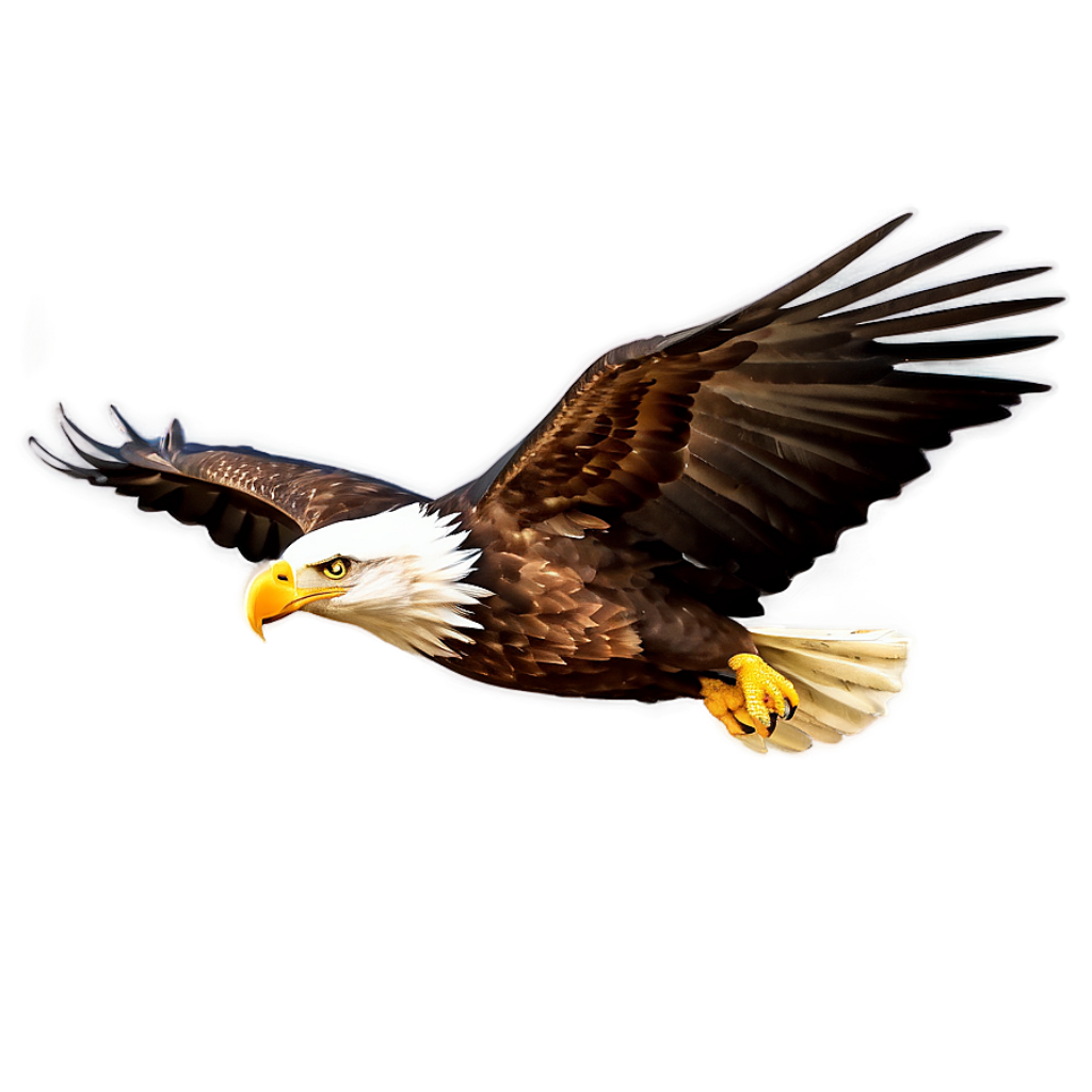 Majestic Eagle Mid-Flight Wallpaper: Striking Background & Details