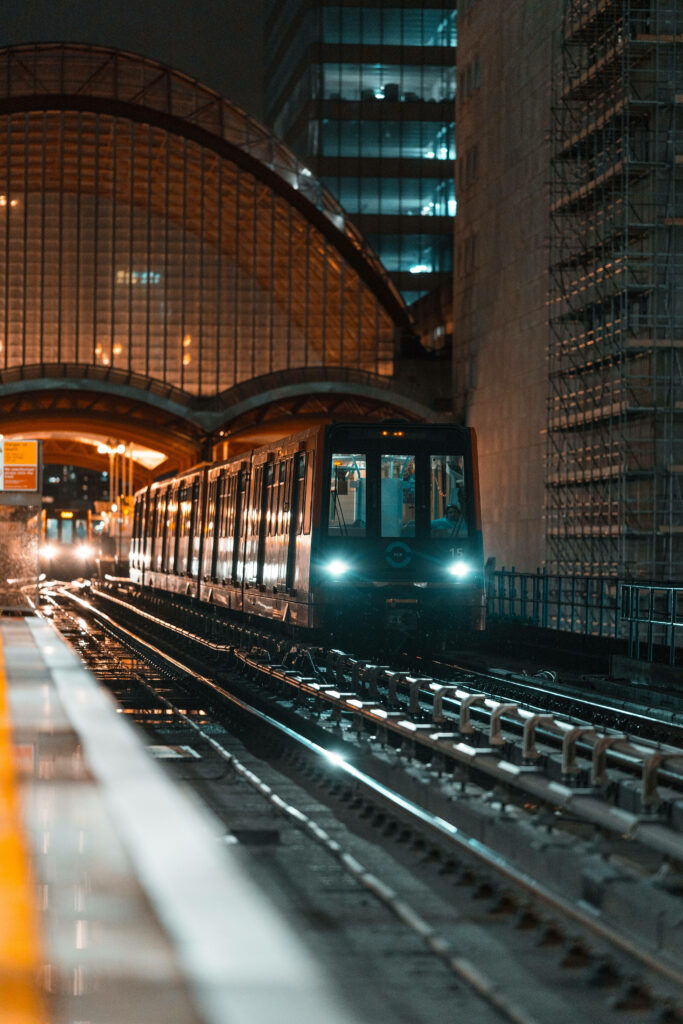 Vibrant Urban Mobility: Capturing the Essence of a Modern Railway Station Wallpaper