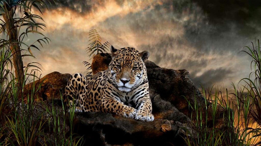 Majestic Leopard Wallpaper: Wild Beauty in Nature's Embrace
