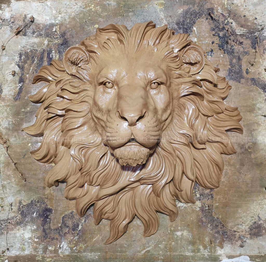 Regal Lion's Head Wallpaper: Majestic Power & Strength Background