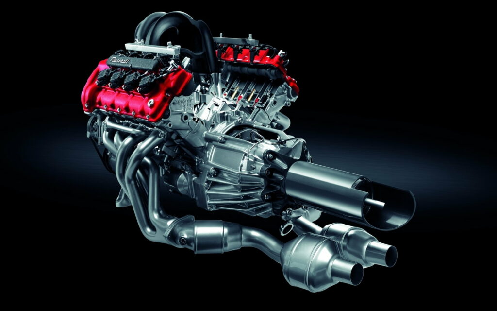 Mechanical Marvel: HD Wallpaper Background featuring a Powerful Auto Engine