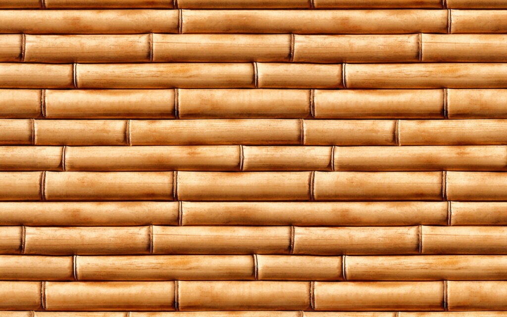 Nature's Elegant Tapestry: Macro Close-Up of Brown Bamboo Trunks in Stunning QHD Wallpaper