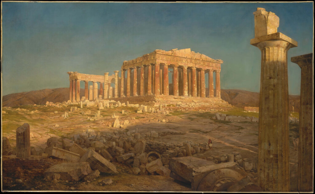 Serene Parthenon Wallpaper: Majestic Greek Architecture Background