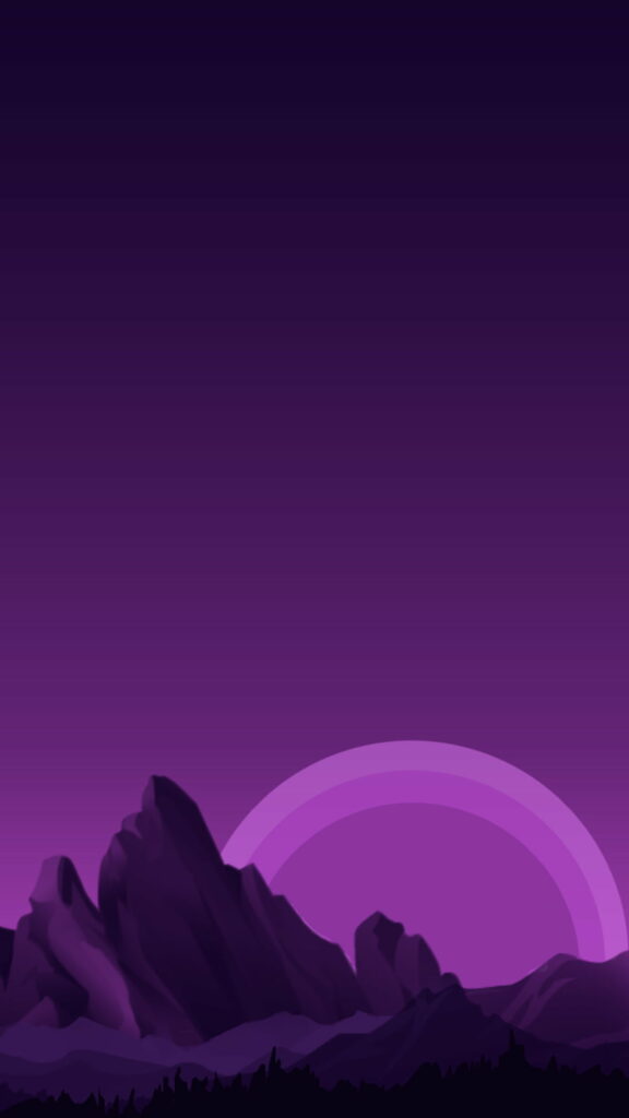 Majestic Peaks: A Mesmerizing HD Wallpaper of the Purple Mountain Range