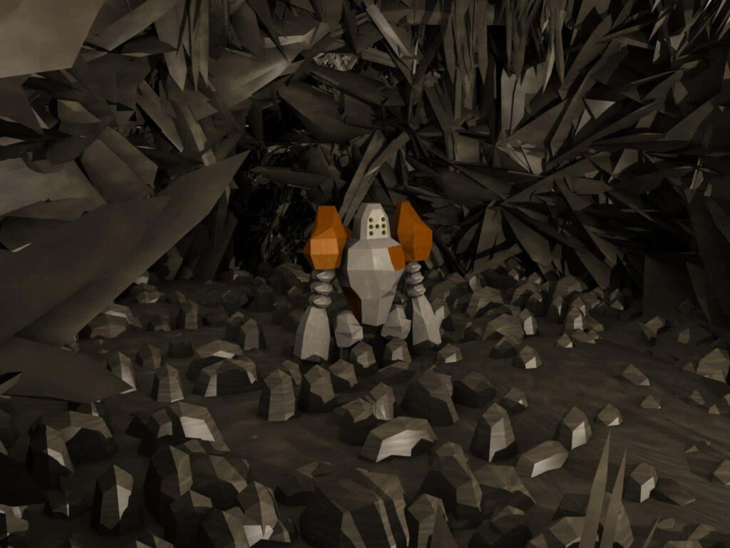 Regirock's Majestic Lair: A 3D Crystal Cave Wallpaper
