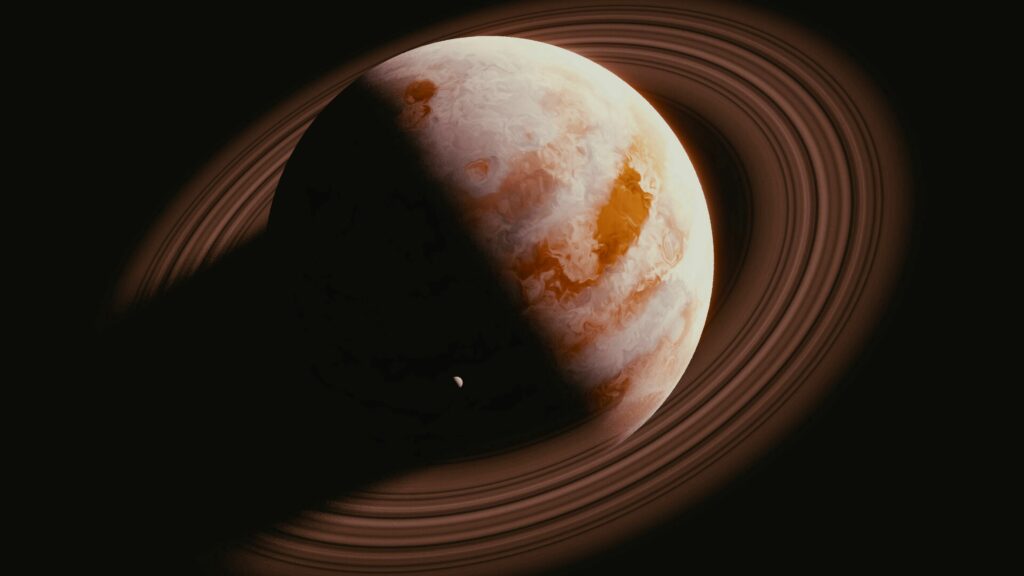 Majestic Saturn Wallpaper: Stunning Rings & Cosmic Background