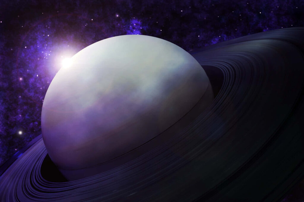 Stunning Saturn Wallpaper: Majestic Rings in Vibrant Deep Space