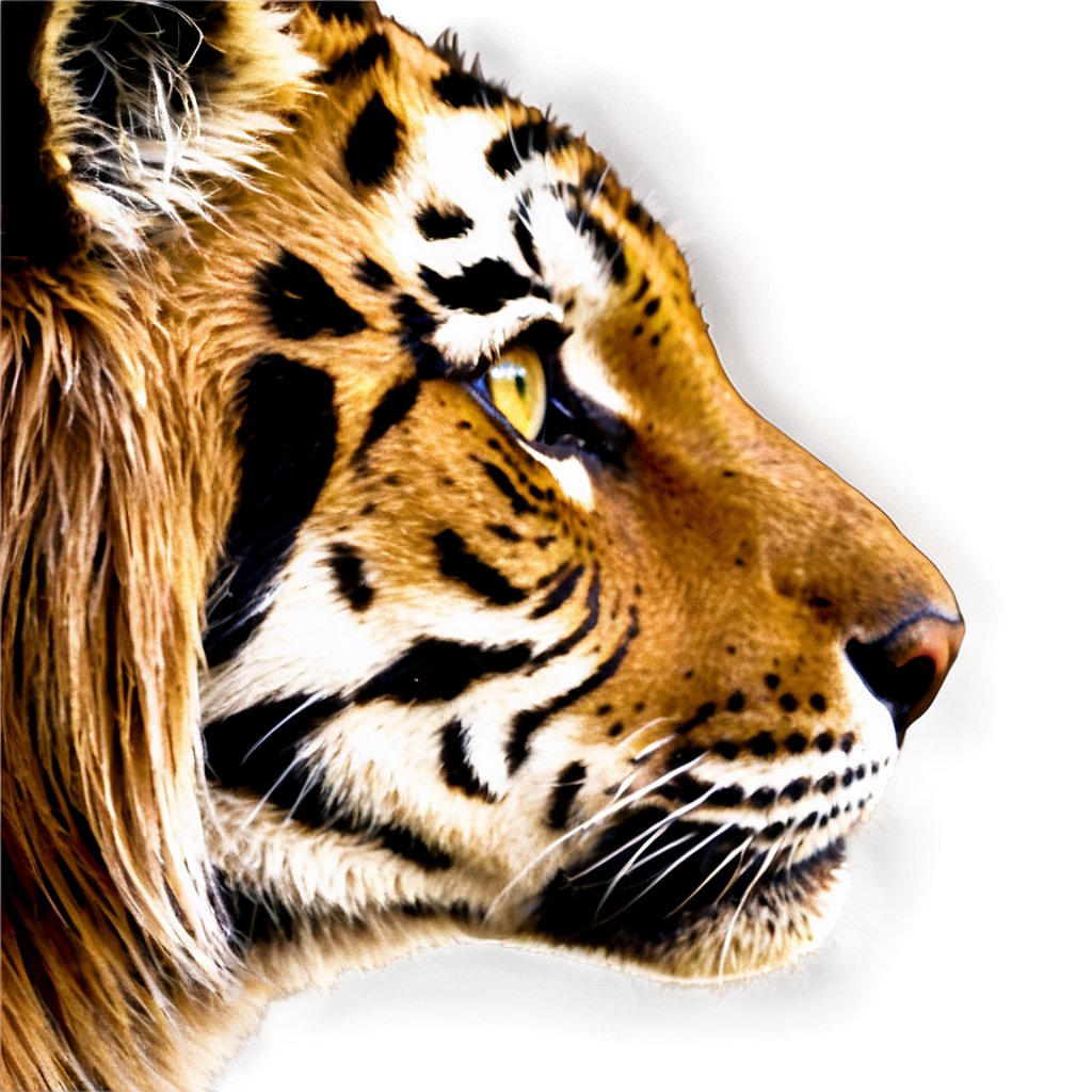 Majestic Tiger Wallpaper: Striking Gaze & Intricate Fur Patterns