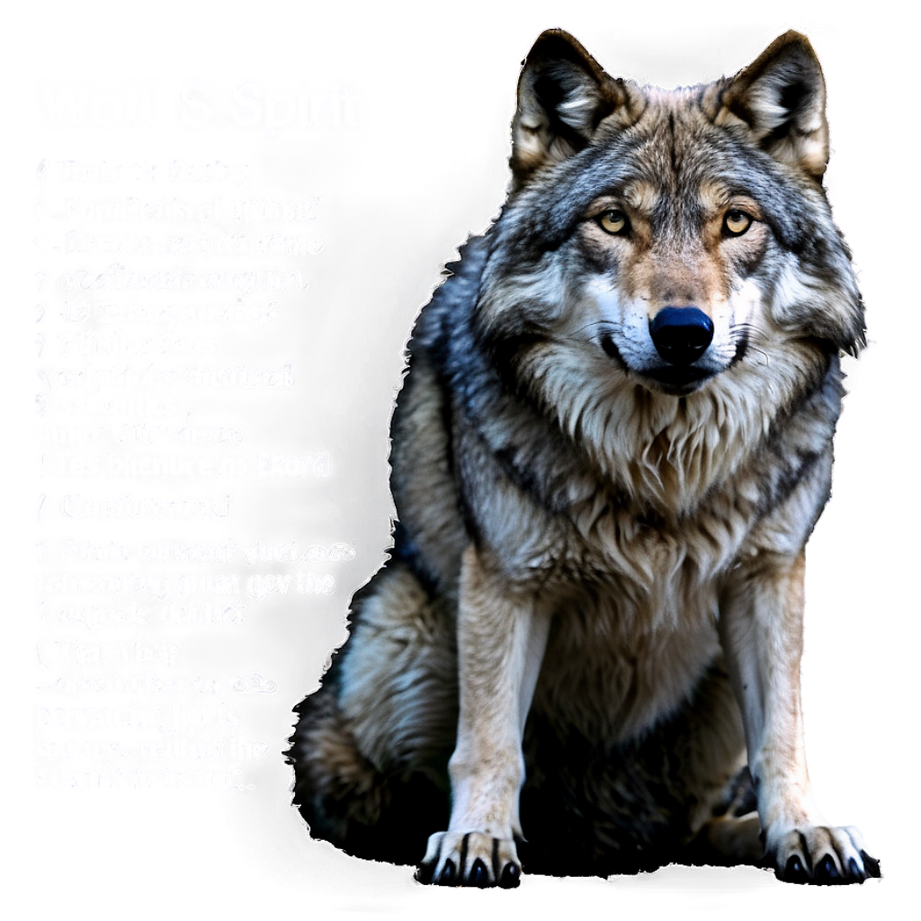 Majestic Wolf Wallpaper: Spirit Animal Guide with Mystical Glow