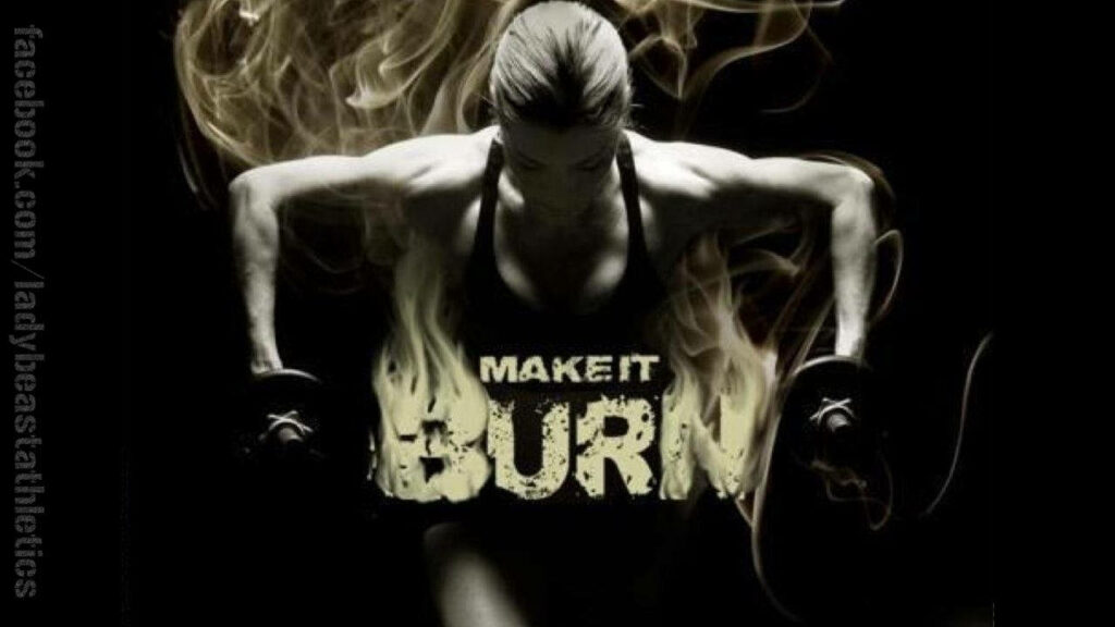 Make It Burn: Intense Workout Wallpaper with Fiery Effects