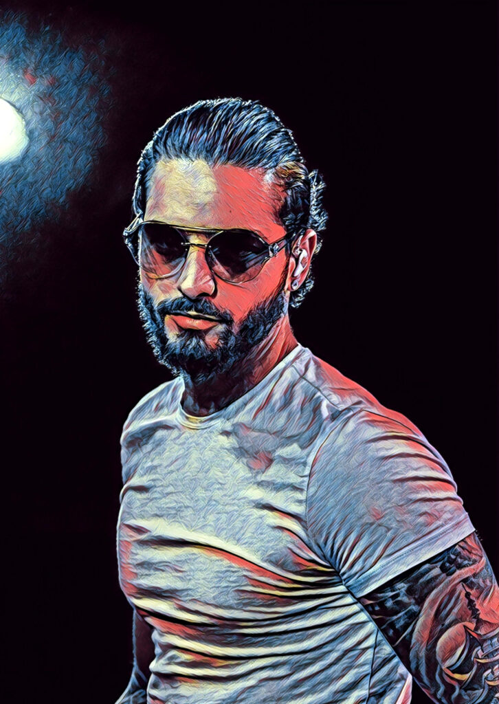 Pop Art wallpaper of Maluma vibrant rapper stylish colorful background artistic effects
