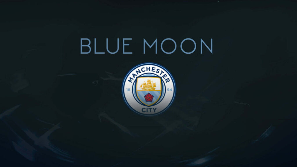 Elegant Manchester City FC Wallpaper for iPhone - Blue Moon Design