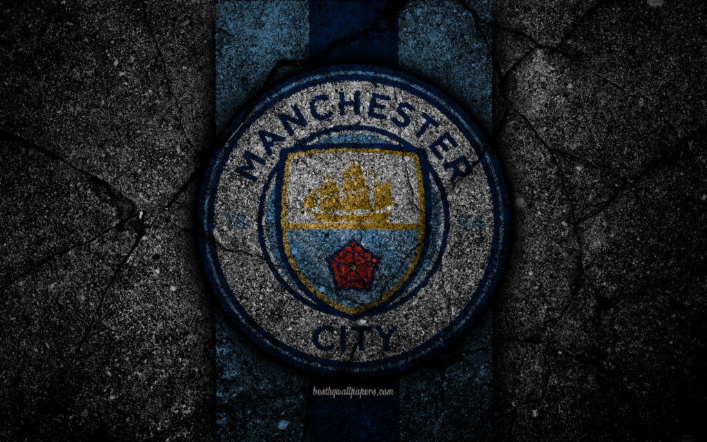 Manchester City FC: Embracing Grunge in the Premier League Wallpaper