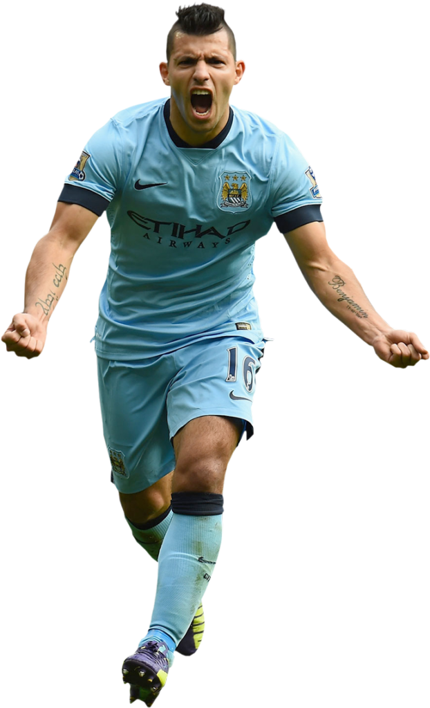 Dynamic Manchester City Soccer Player Celebration Wallpaper Background