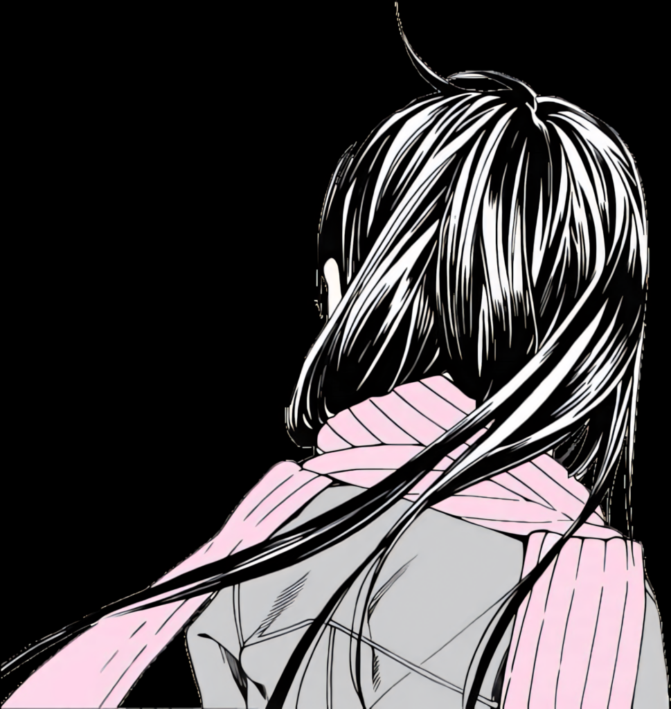 Manga Character Wallpaper: Intricate Linework & Minimalist Style