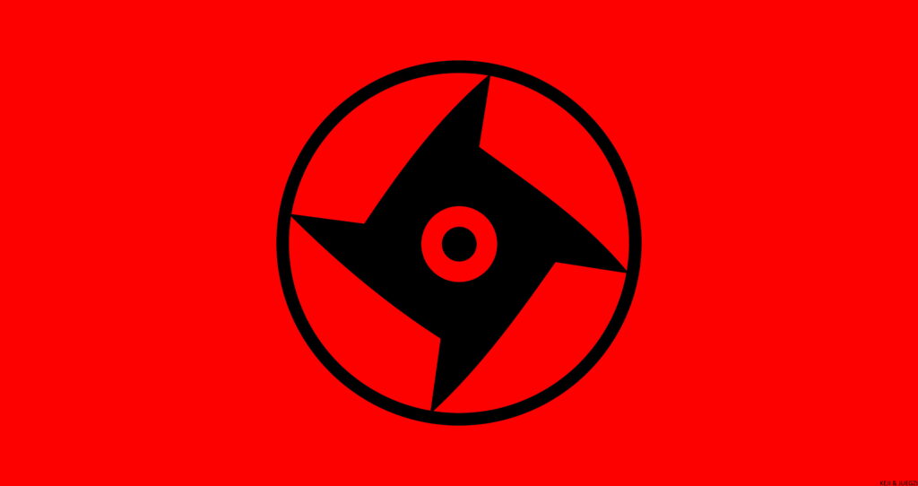 Naruto's Mesmerizing Sharingan Unveiled: A Striking Minimalist HD Wallpaper
