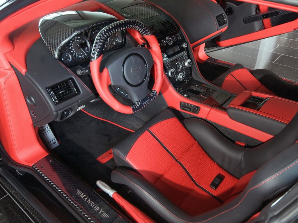 Luxurious Mansory Aston Martin 2009 Interior Wallpaper - Red & Black