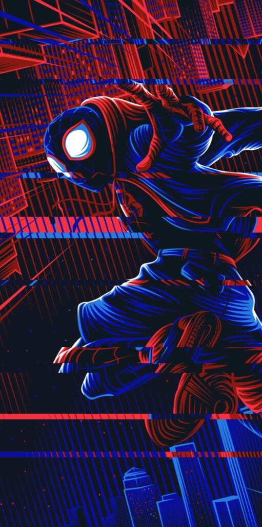 Vibrant and Striking: Miles Morales' Spectacular Spider-Verse Tribute in Glorious Colors Wallpaper