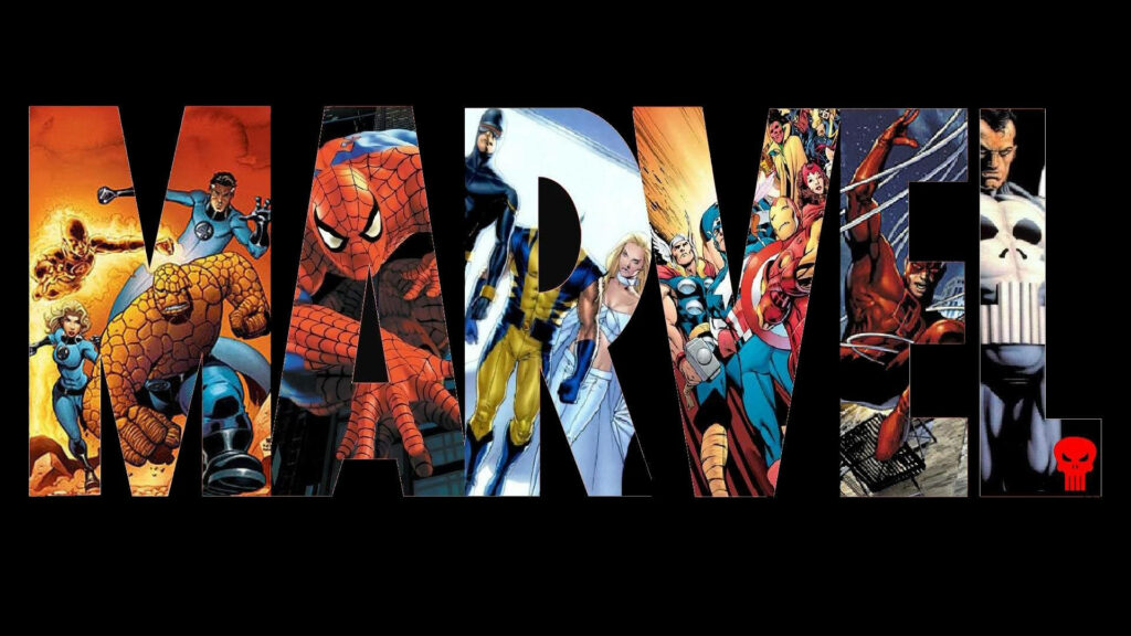 Legendary Heroes of Marvel: American, Wolverine, Spiderman and More in Epic Wallpaper