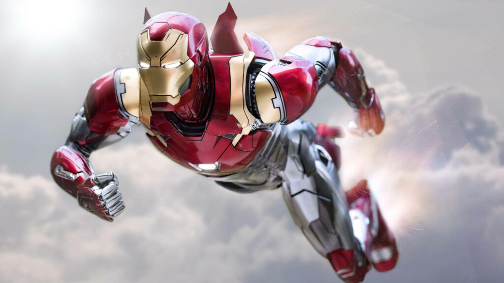 Cloud Soaring: Marvel's Iron Man Ascends in Majestic 4k Wallpaper