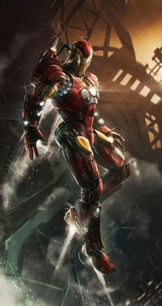 Stunning Iron Man Wallpaper: Marvel's Iconic Superhero in Motion, Soaring with Style!