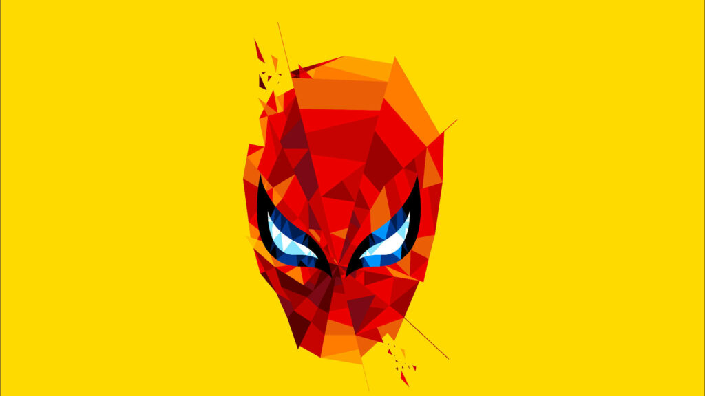 The Marvelous Spider-Man: Unmasking Artistic Mosaic in Vibrant Yellow Wallpaper