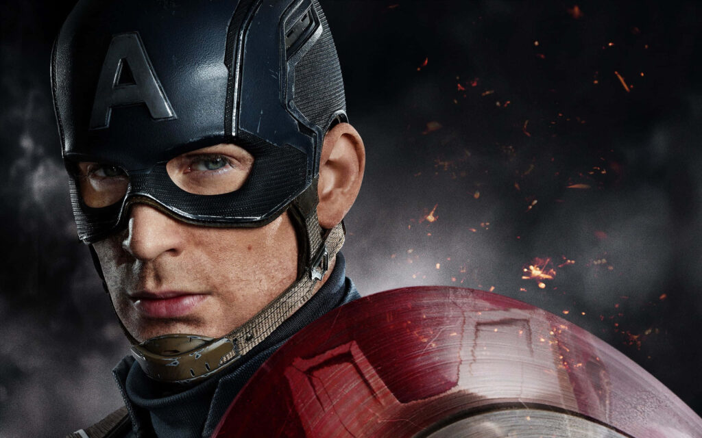 Marvel's Timeless Hero, Captain America, in His Classic Red and Blue Attire Wallpaper
