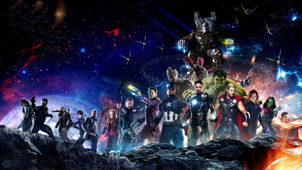Superhero Showdown: Epic Avengers Game for PlayStation 4 - Captivating Background Image Wallpaper