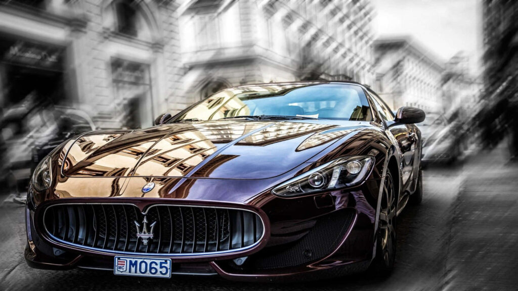 Sleek Maserati Granturismo Wallpaper: Luxury Sports Car Background