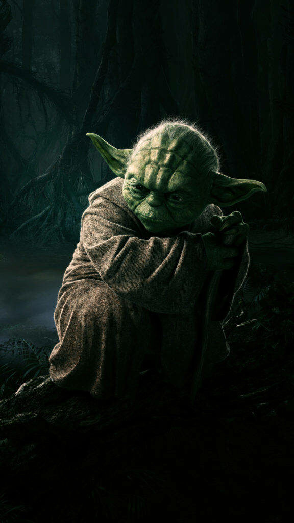 The Enigmatic Yoda: A Captivating Star Wars Journey Unfolding within an Eerie, Mysterious Woodland - Mesmerizing Star Wars Iphone 6 Plus Background Wallpaper