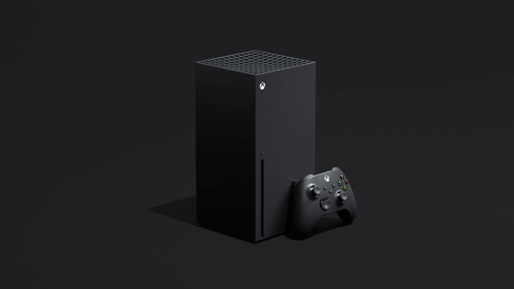 Sleek and Minimal: Xbox Series X Console and Controller in Matte Black – A Visual Delight Wallpaper
