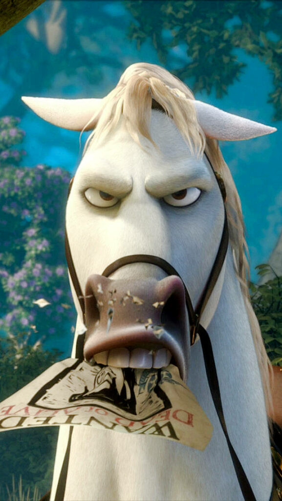 Maximus from Tangled: Determined in Lush Forest Wallpaper