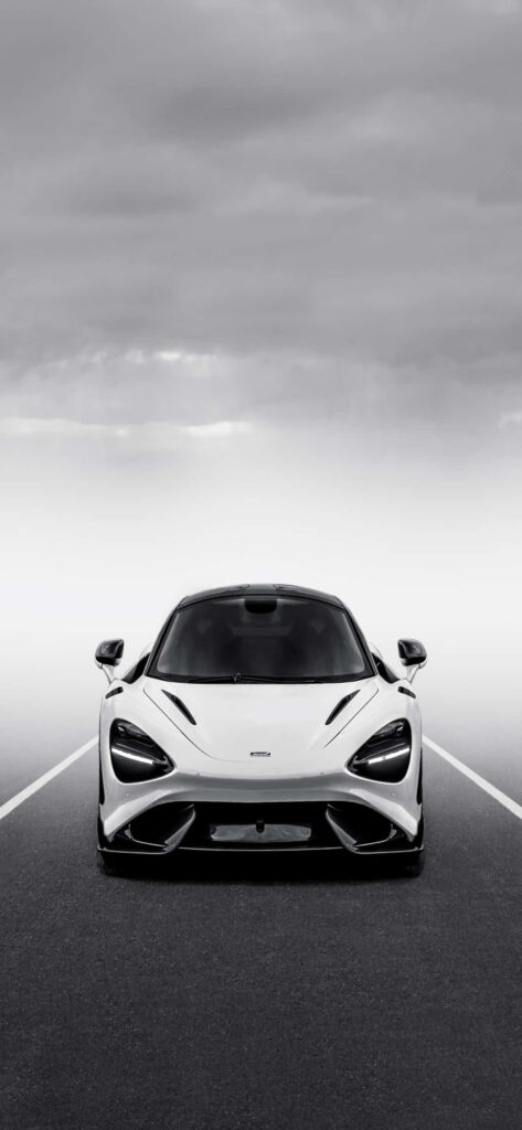 Sleek McLaren 720S Wallpaper: Bold Design on Clean White Background