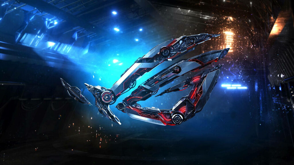 Asus ROG logo 3D metal design with glowing red circuitry on dark blue futuristic background wallpaper
