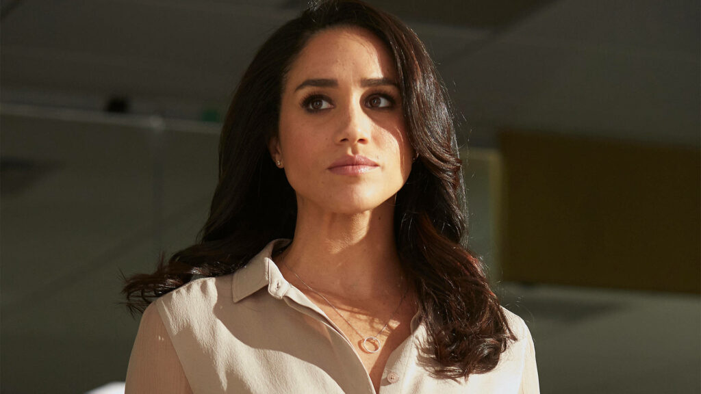 Meghan Markle as Rachel Zane in Suits thoughtful professional woman office wallpaper background