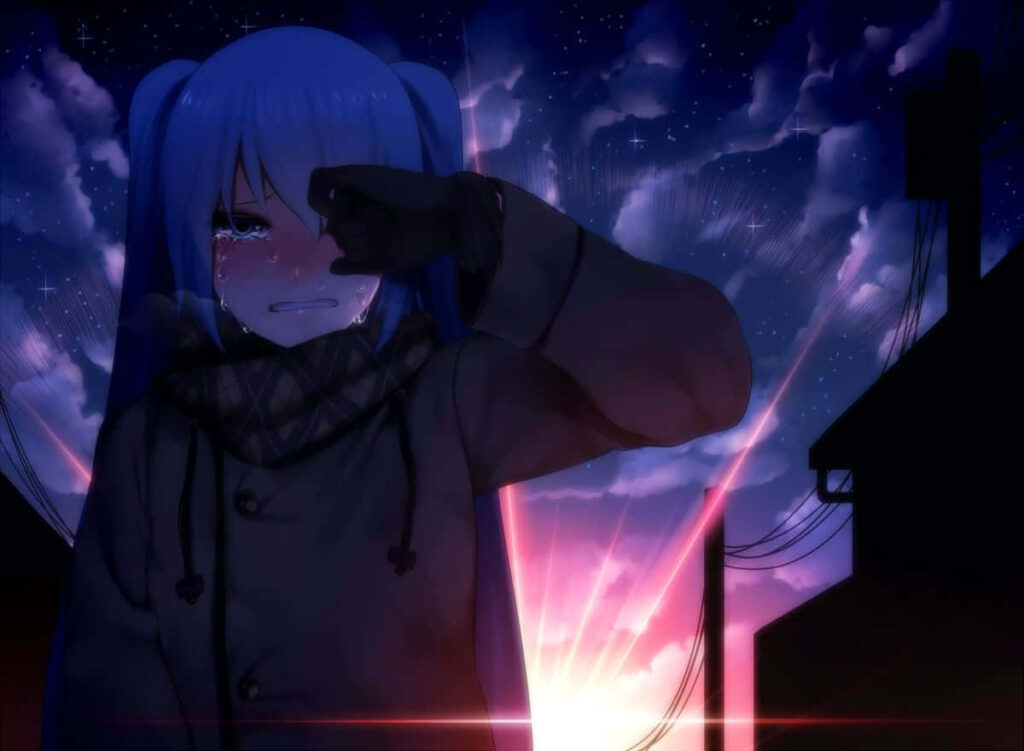 Melancholic Melodies: A Captivating Anime Depicting the Depths of Depression Wallpaper