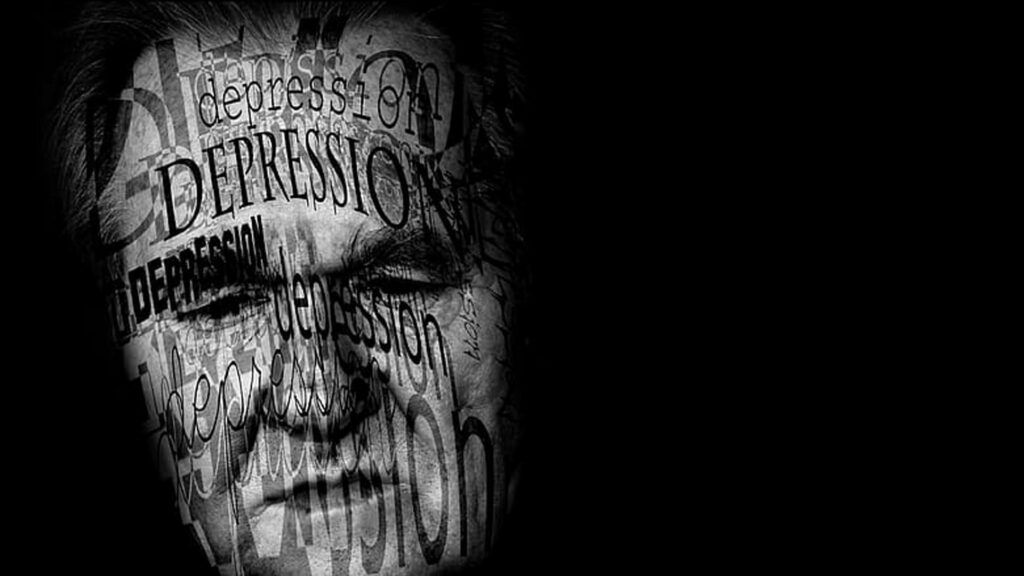 Darkness Within: A powerful portrait of a man struggling with depression in HD Wallpaper
