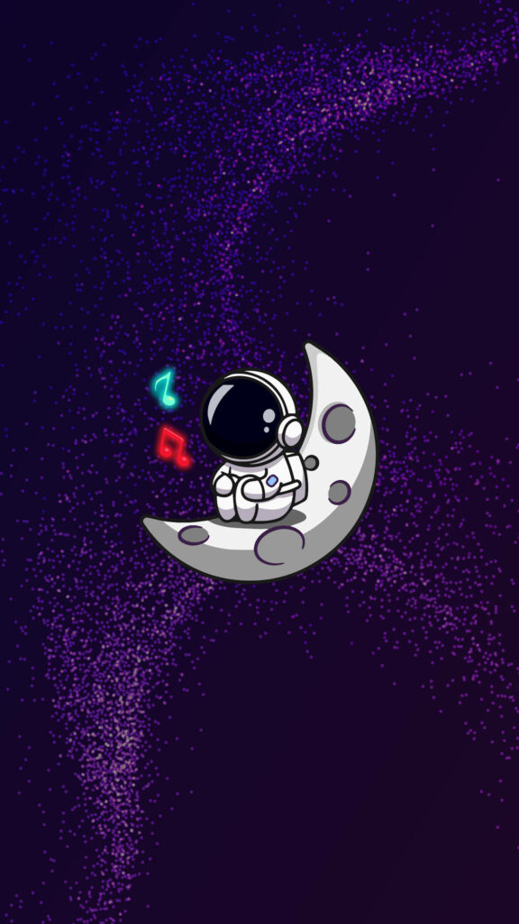 A Serenading Astronaut: Melodic Moments on the Lunar Surface! Wallpaper
