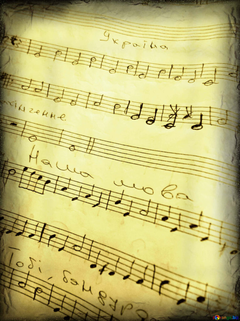 Harmonious Melodies on Vintage Musical Sheet: A Captivating Backdrop Wallpaper
