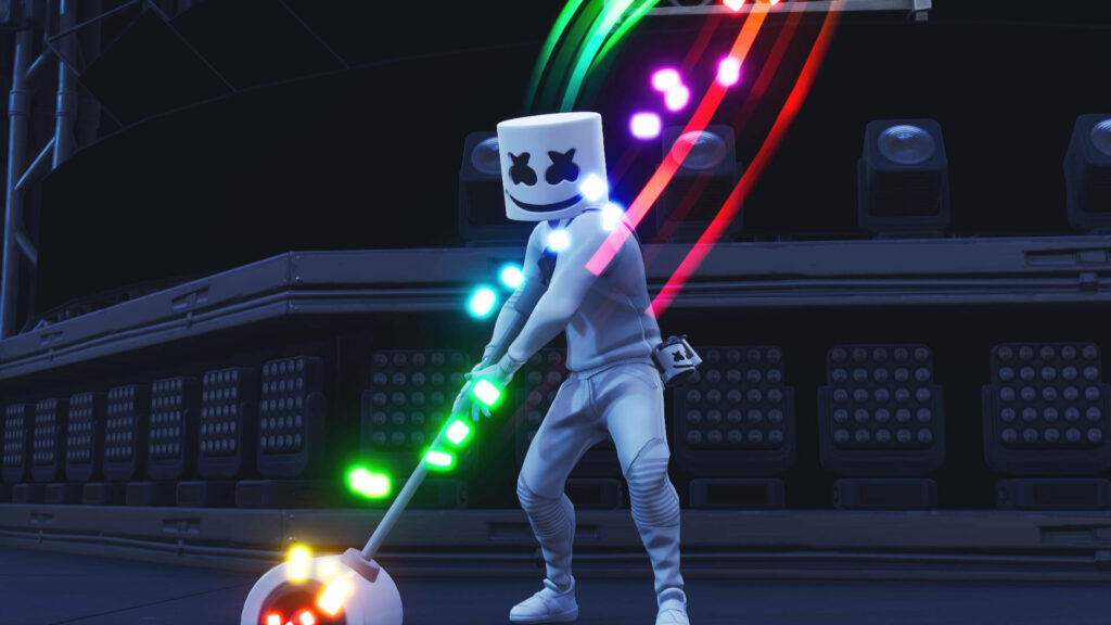 Marshmello DJ Dominates the Fortnite Universe - A Captivating Background Snapshot Wallpaper