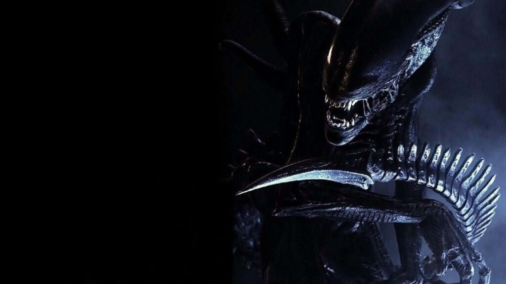 Queen Antarctica Alien Vs Predator emerging from shadows fierce detailed Predator wallpaper