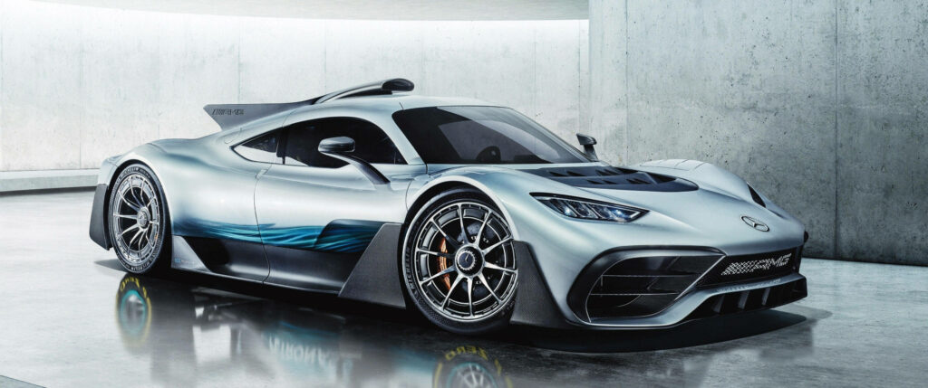 Mercedes-AMG Project One wallpaper showcasing sleek aerodynamic design and race-inspired details