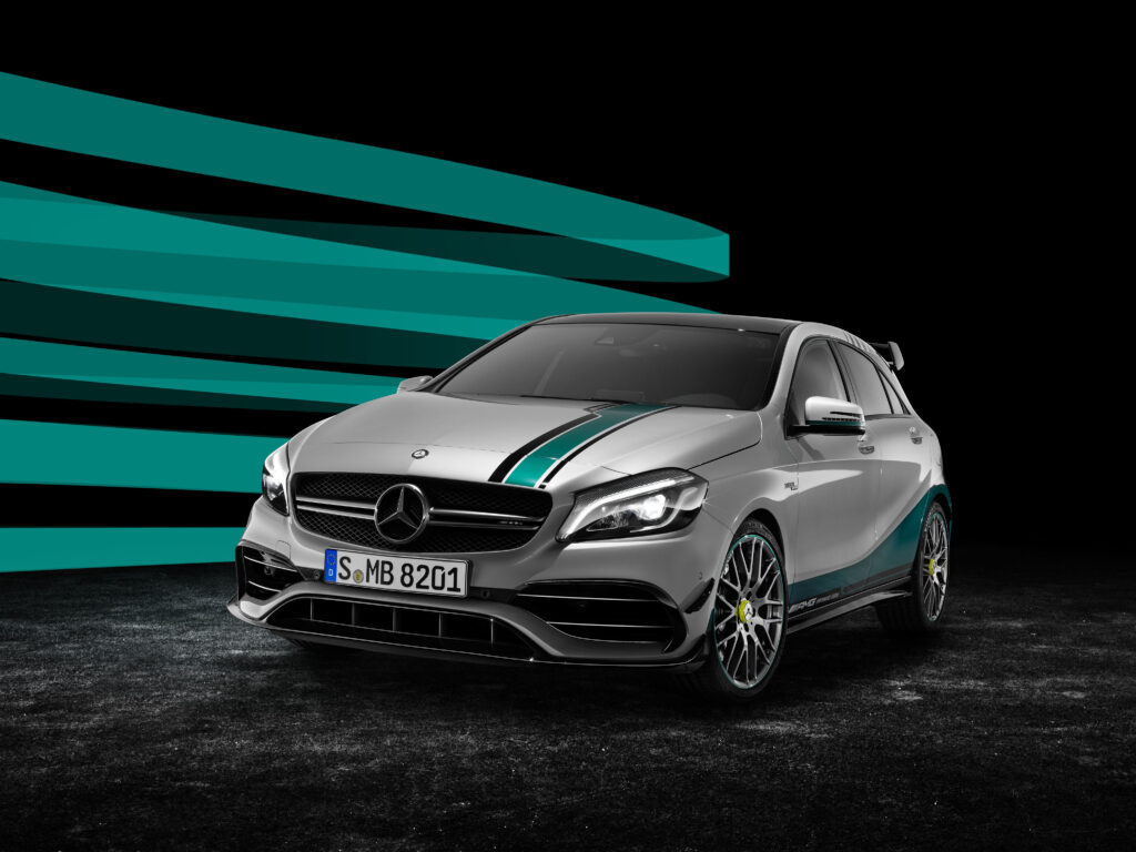 Stunning Mercedes-Benz A-Class W176 AMG Wallpaper on Dark Background