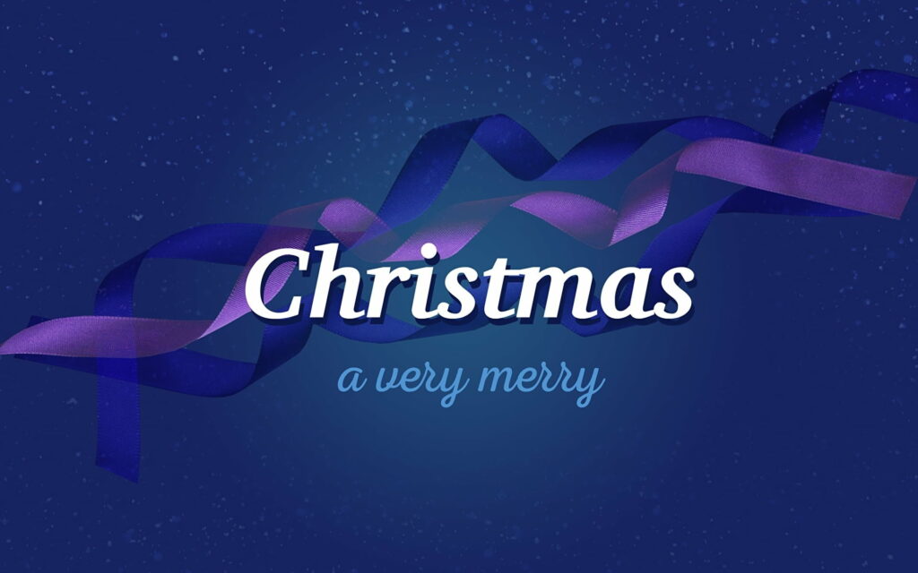 Festive Cheer: Vibrant Christmas Vector Art with Ribbon Accents, Perfect for HD Wallpaper Background or Holiday Graphics