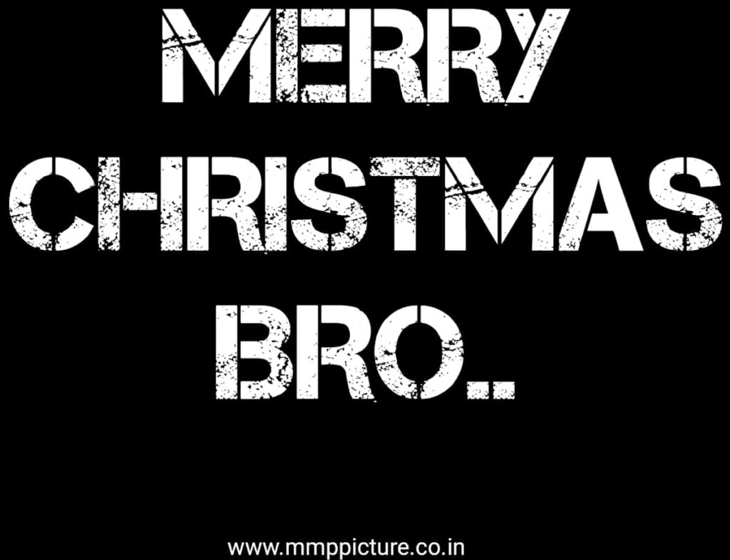 Bold Merry Christmas Bro Wallpaper - Festive Black Background